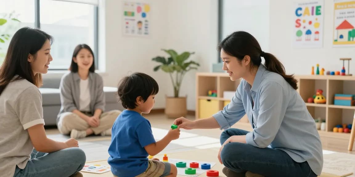 Engaging therapy session showcasing ABA treatments Burlington, highlighting effective techniques for children with autism.