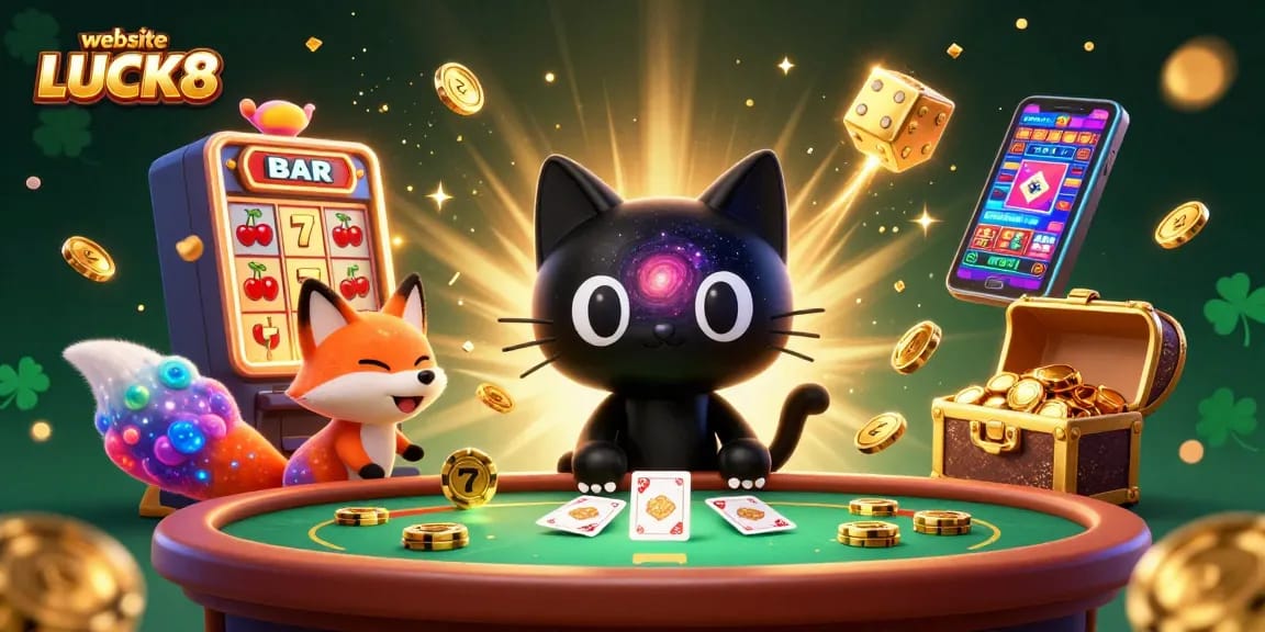 Engage in thrilling gameplay at website LUCK8 with a vibrant casino atmosphere featuring a cosmic theme.