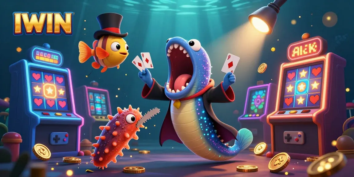 Experience thrilling IWIN moments with vivid casino fun in this dynamic 3D underwater magic scene.
