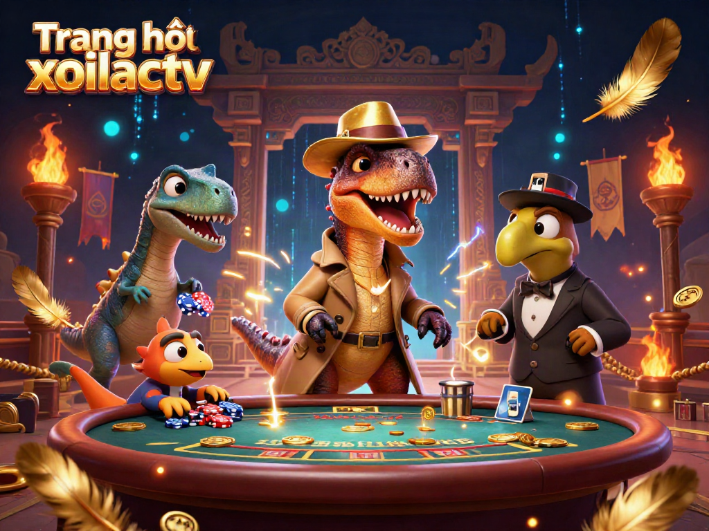 Experience thrilling action on Trang chủ xoilactv with vibrant 3D gambling scenes featuring animated characters.