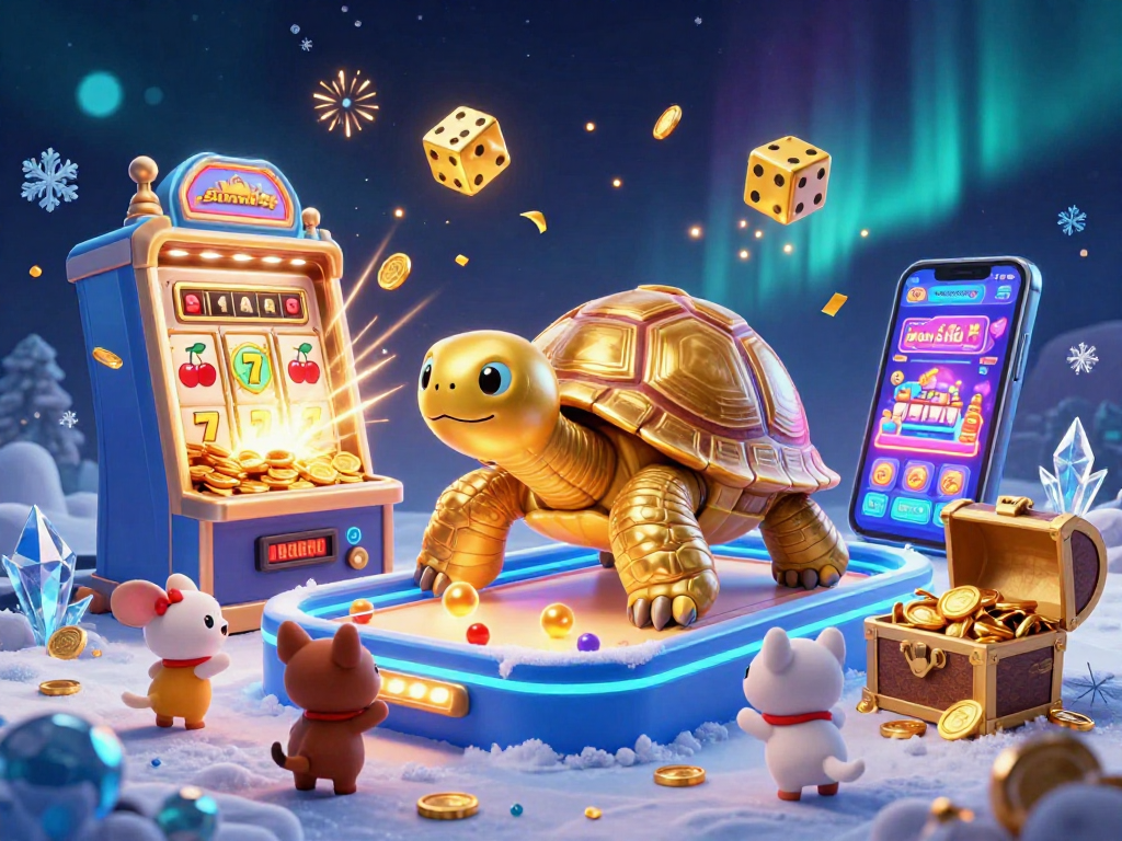Play exciting pinball-themed casino games with sunwin's colossal golden tortoise and jackpot elements.