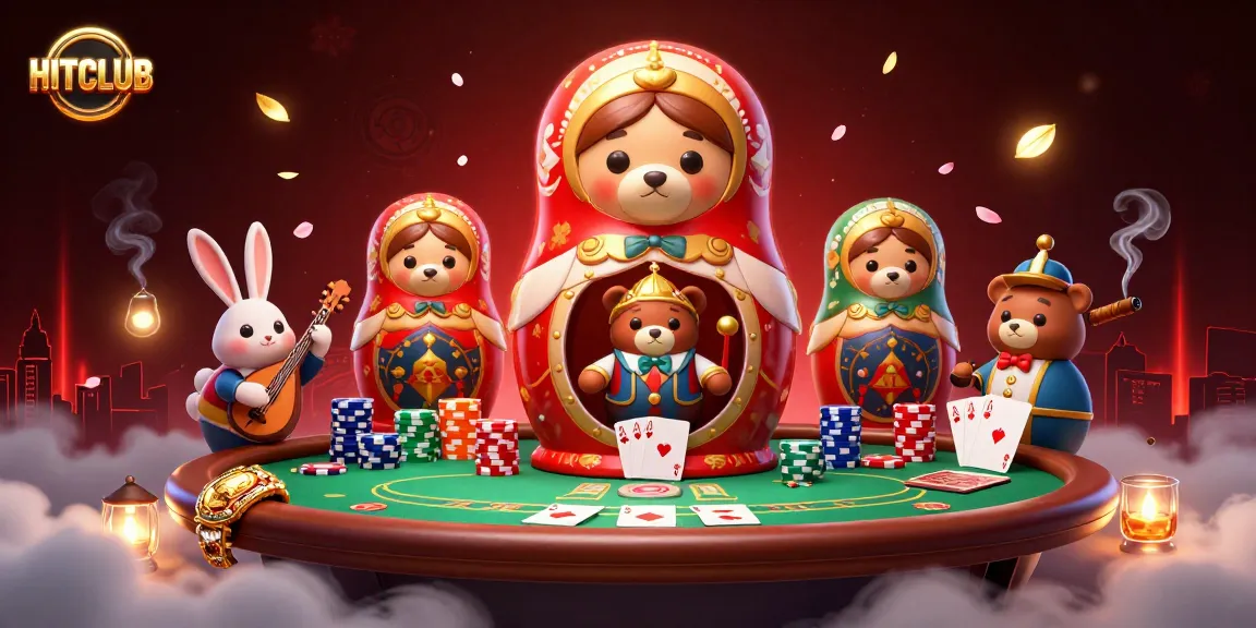 Engage in thrilling gaming action at HITCLUB with vibrant casino-themed characters and elements.