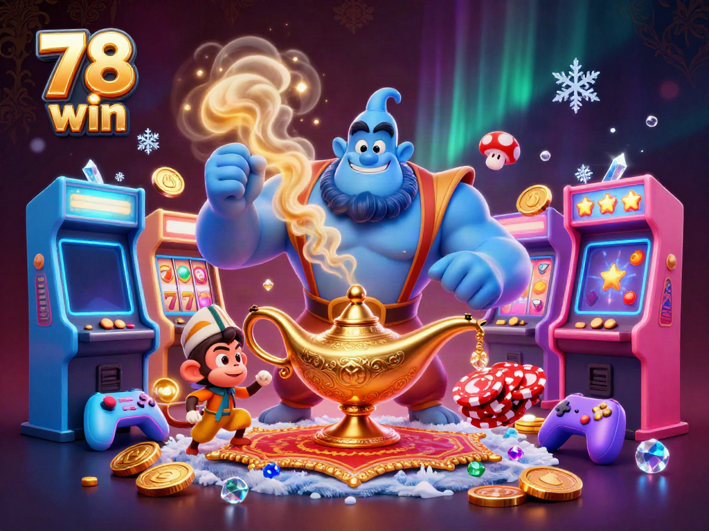 Engage in thrilling casino adventures at 78 win with a vibrant 3D illustration of a magical scene.