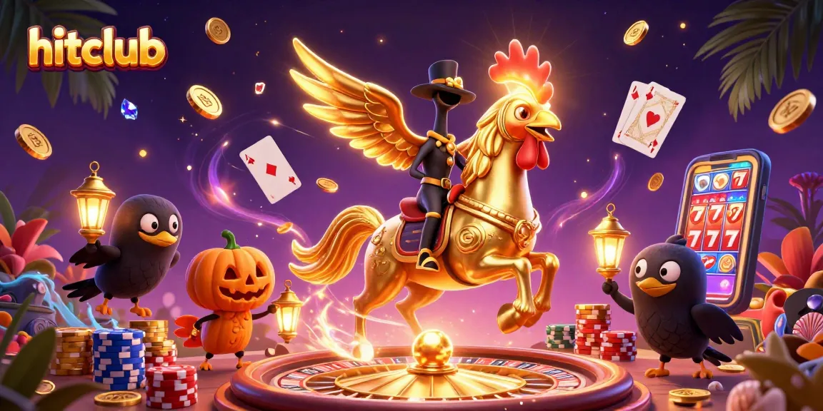 Experience the thrill at Hitclub with a vibrant 3D casino scene showcasing gaming excitement.