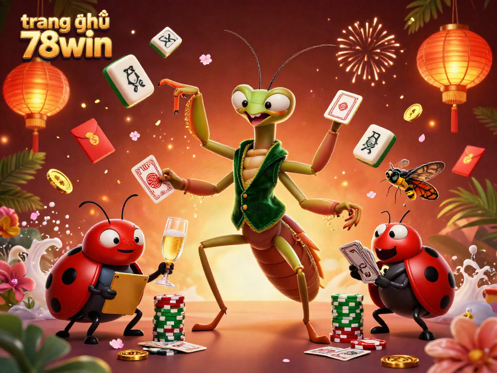 Engage in winning strategies at trang chủ 78win with vibrant casino-themed 3D illustration.