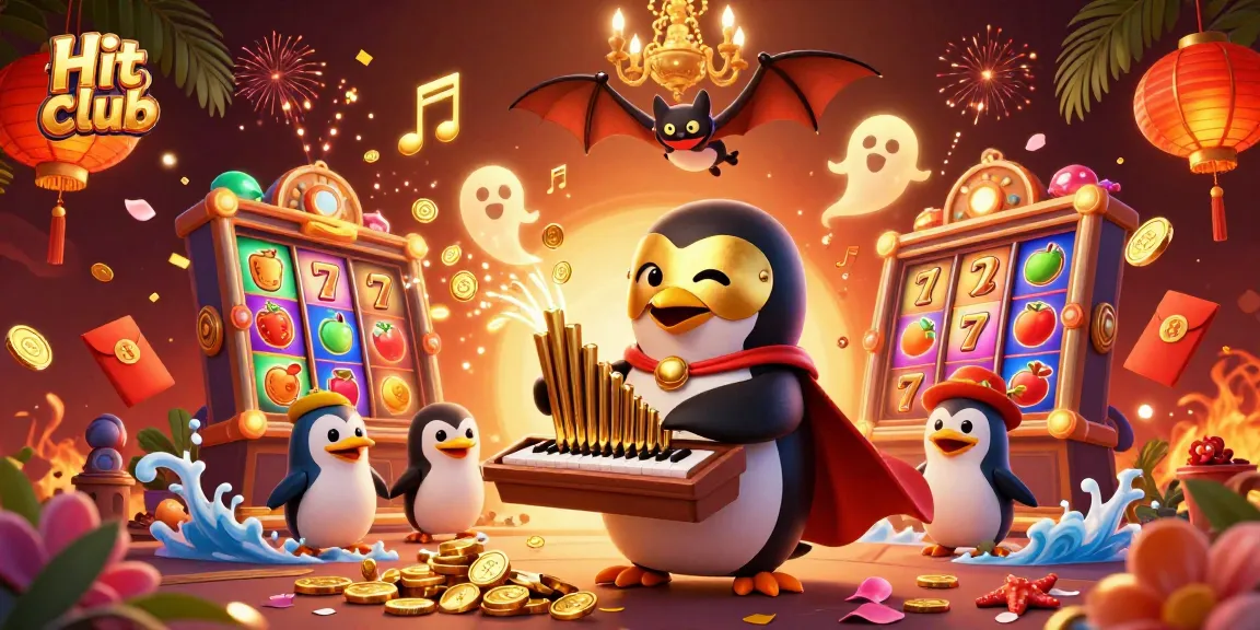 Experience thrilling gameplay at Hit club with a vibrant 3D casino illustration featuring exciting slots.