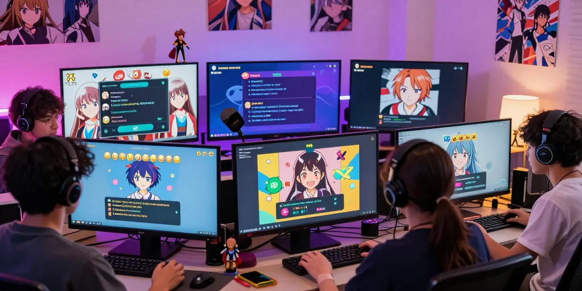 Engaging visual of users interacting with an ecchi bot on Discord, showcasing vibrant anime-themed backgrounds and chat features.