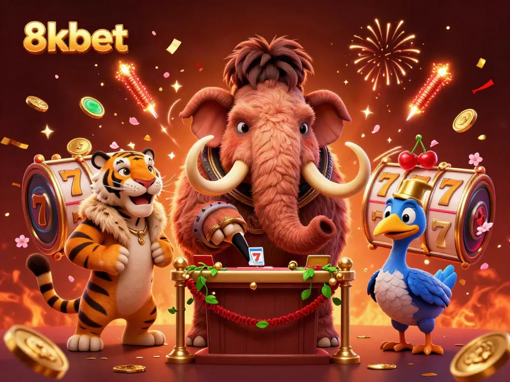 Find your fortune with 8xbet as a mammoth bouncer checks IDs at a festive casino entrance.