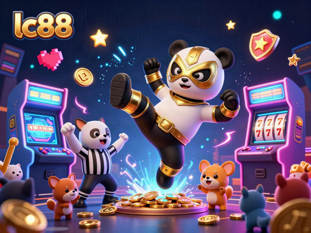 Experience lc88's casino excitement with a dynamic wrestling panda scene and immersive gaming elements.