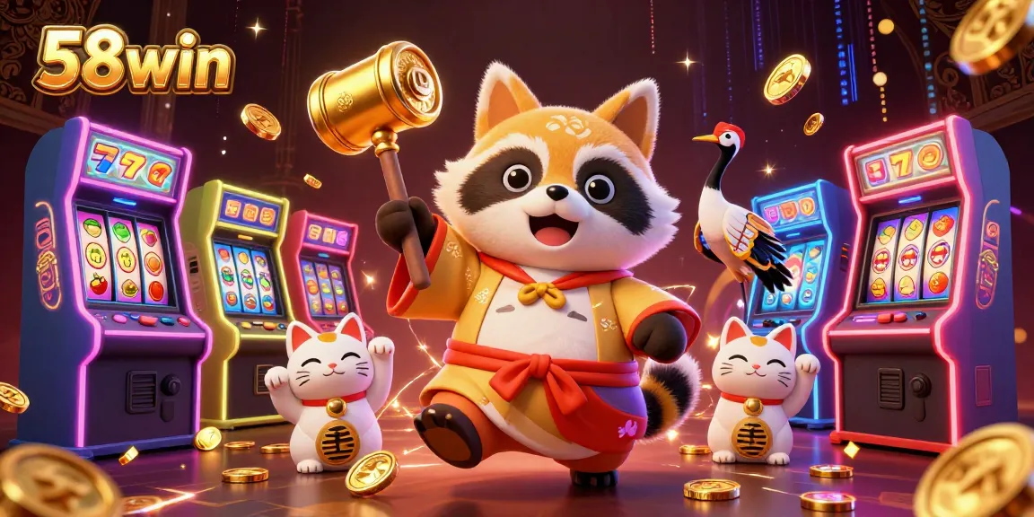 Experience vibrant gaming fun at 58win with colorful characters and engaging casino elements.