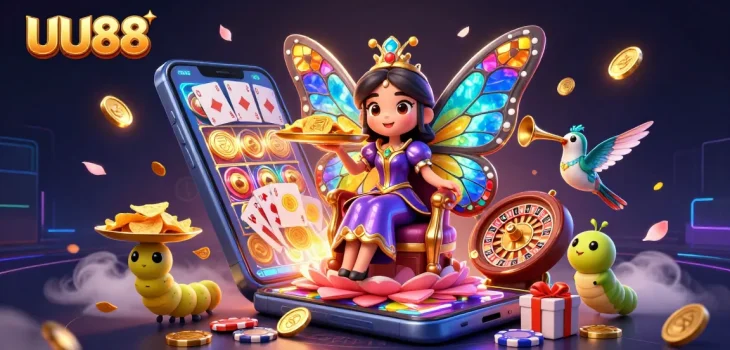 Experience thrilling gameplay and bonuses at UU88 with vibrant casino elements like jackpots and slot games.