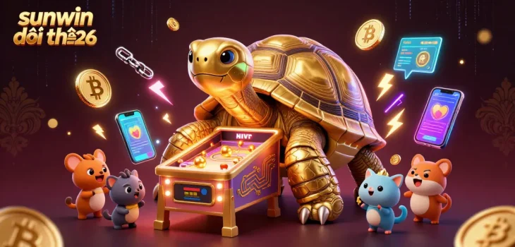 Experience thrilling gaming with sunwin đổi thưởng 2026 featuring vibrant characters and crypto elements in a dynamic scene.