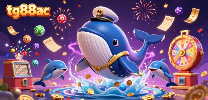 Experience exciting gaming at tg88ac with whales, playful dolphins, and lottery fun!