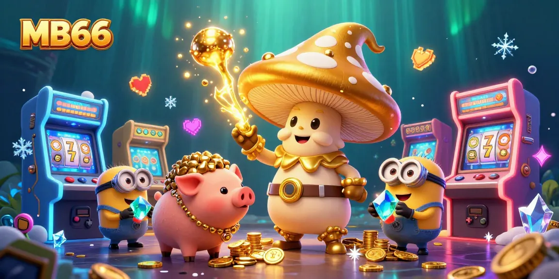 Win big at MB66 with an enchanting scene featuring magical gaming elements and treasures.