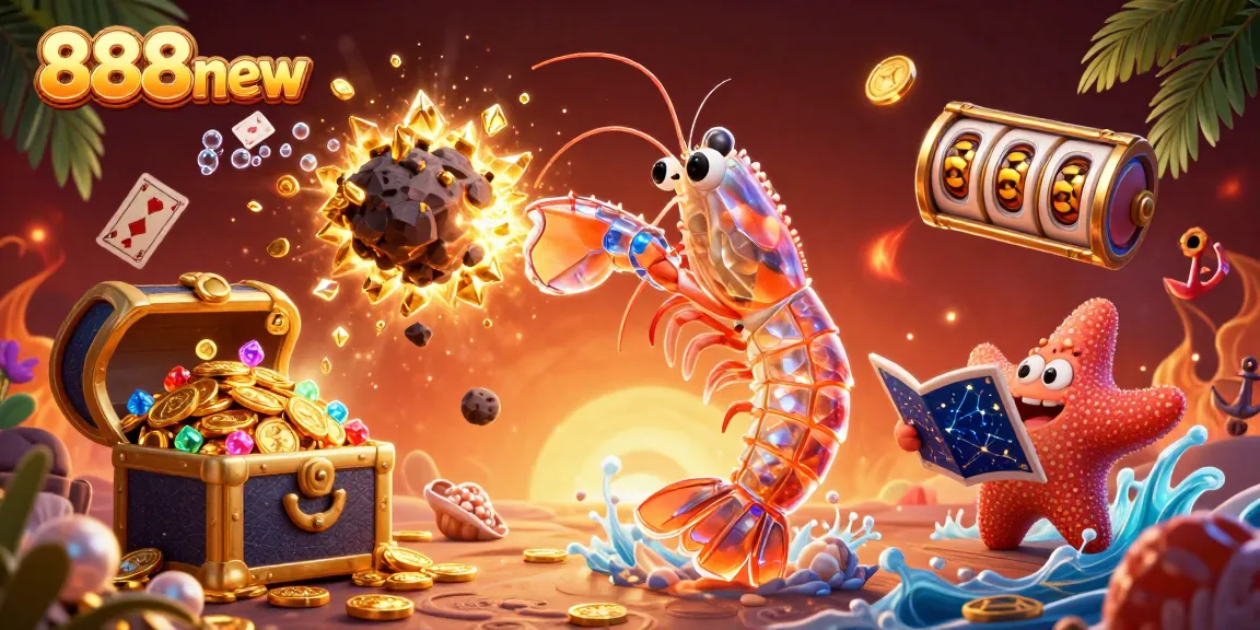 Engage in thrilling wins with 888new's explosive gaming adventures as gold coins and gems fly in the air.