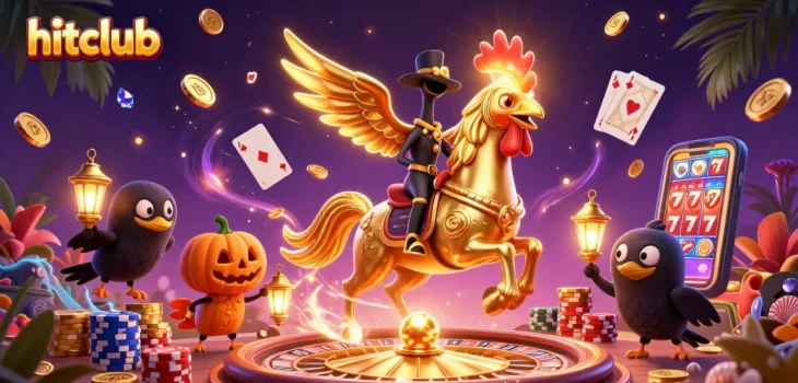 Experience the thrill at Hitclub with a vibrant 3D casino scene showcasing gaming excitement.