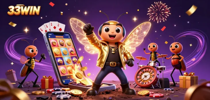 Experience the thrill of slots with 33WIN, featuring the vibrant rock star scene in a dynamic casino landscape.